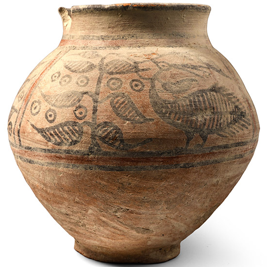 Indus Valley Terracotta Vessel with Birds