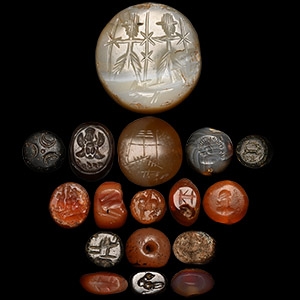 Sasanian Stone Stamp Seal Collection