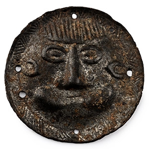 Celtic Silver Plaque with Face