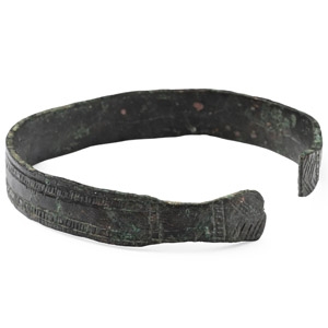 Viking Period Bronze Decorated Bracelet