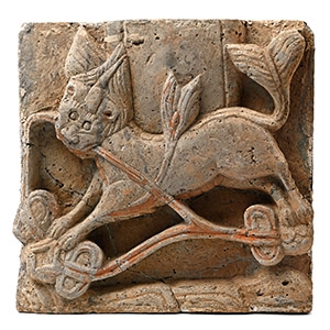Chinese Song Terracotta Tile with Lion