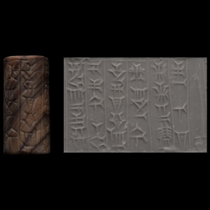 Kassite Stone Cylinder Seal with Merciful is An-Amurru, Giver of Health Inscription