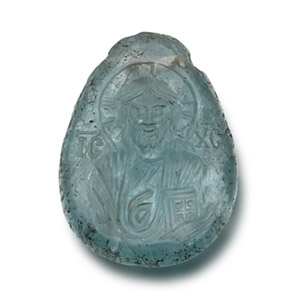 Byzantine Engraved Stone Pendant Bead
