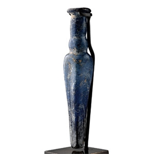 Roman Fine Blue Glass Flask