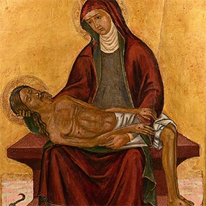 Large Veneto-Cretan Icon of the Pieta