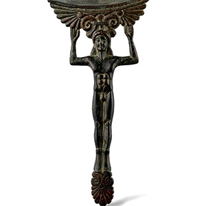 Archaic Greek Bronze Kouros Handle