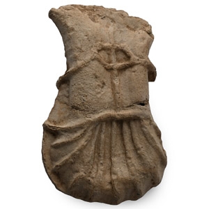 Medieval Lead Pilgrims Holy Water Ampulla with Scallop and Shield