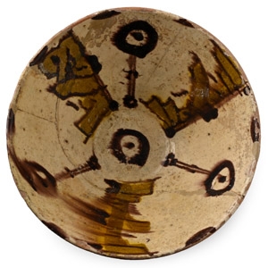 Nishapur Cream-Glazed Calligraphic Bowl