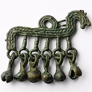 Viking Age Bronze Pendant with Bell Dangles