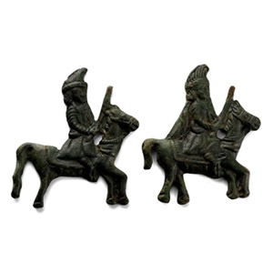 Medieval Bronze Pilgrims Badge Pair