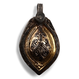 Viking Age Silver-Gilt Rattle Horse Harness Pendant