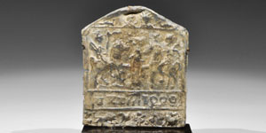 Iron Age Celtiberian Lead Plaque with Horsemen
