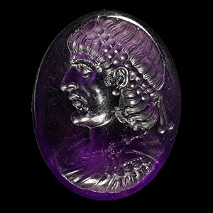 Amethyst Gemstone with Portrait of Constantine the Great