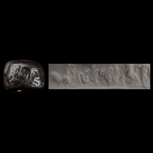 Gnostic Haematite Carved Bead