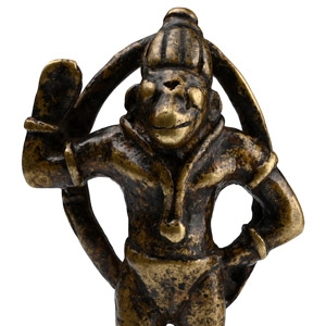 Copper-alloy Standing Hanuman Figure