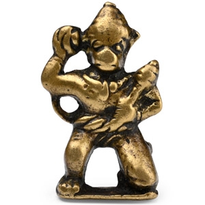 Copper-alloy Hanuman with Sceptre