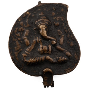 Copper-alloy Betel Nut Supari Box with Ganesh