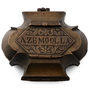 Copper-alloy Betel Nut Supari Box with AZEMOOLLA