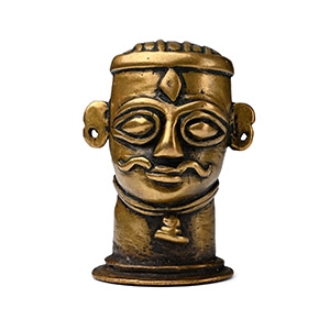 Copper-alloy Shiva Mukhalinga