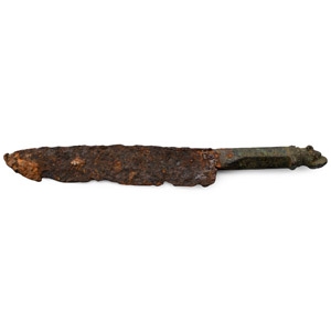 Roman Iron Knife with Bronze Hilt