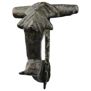 Roman Bronze Dolphin Bow Brooch