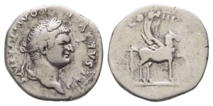 Domitian, as Caesar AR Denarius.