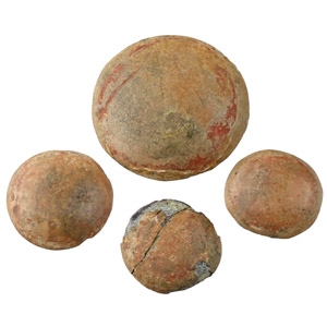 Egyptian Red-Glass Disc Collection