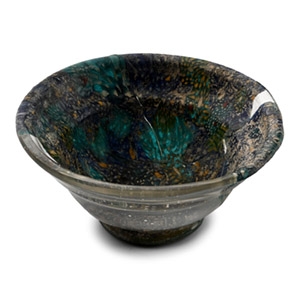 Roman Turquoise Mosaic Glass Patella Cup
