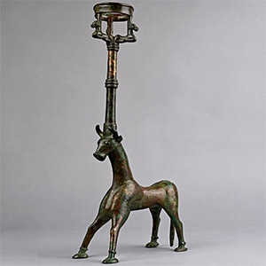 Large Mesopotamian Bronze Torch Bearer