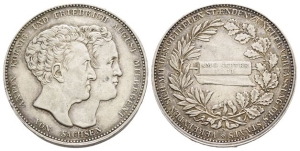 German States. Saxony, Anton I AR Conventionsthaler.