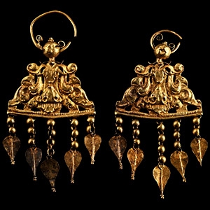 Kashmir Gold Earring Pair