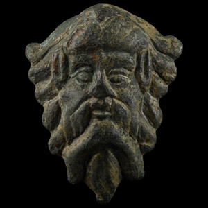 Roman Bronze Applique with Satyr