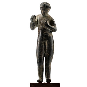 Roman Bronze Figure of a Bathing Young Girl
