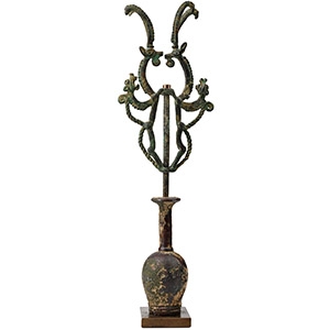 Western Asiatic Bronze Finial with Animals