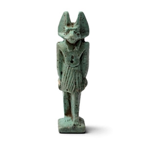 Egyptian Faience Anubis Amulet