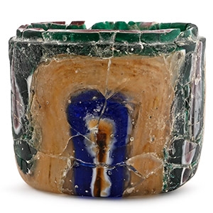Roman Banded Glass Pyxis