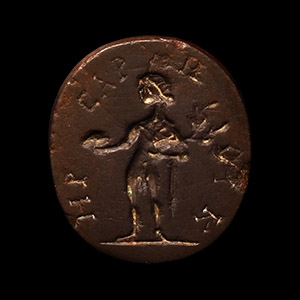 Late Roman Gnostic Hematite Gemstone with Standing Figure