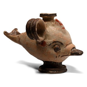 Greek Tarentine Jug in the Shape of a Dolphin