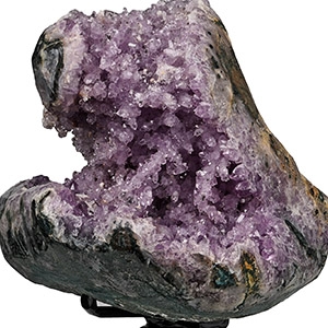 Amethyst Geode Heart with Intricate Formations