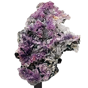 Amethyst and Quartz Crystal Geode Section