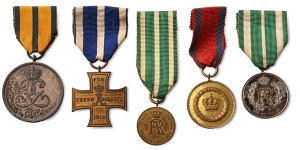 Group of Five [5] German WWI Medals.