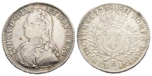France. Louis XV AR Half Écu.