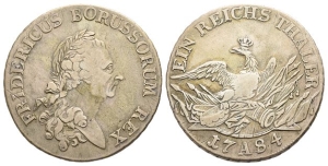 German States. Prussia (Kingdom), Friedrich II AR Reichsthaler.