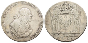 German States. Prussia (Kingdom), Friedrich Wilhelm II AR Thaler.