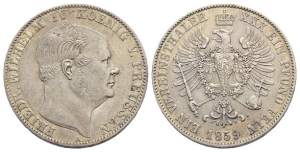 German States. Prussia (Kingdom), Friedrich Wilhelm IV AR Vereinsthaler.