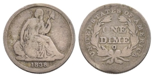 United States of America AR Dime or 10 Cents.