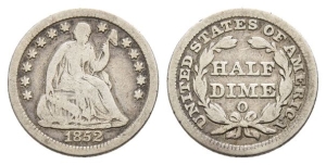 United States of America AR Half Dime or 5 Cents.
