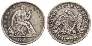 United States of America AR Seated Liberty Half Dollar or 50 Cents.