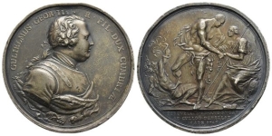 Great Britain. George II, Duke of Cumberland and Battle of Culloden AR Medal.