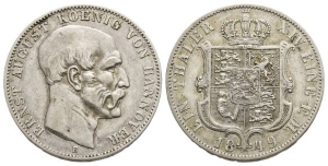 German States. Hannover (Kingdom), Ernst August I AR Thaler.